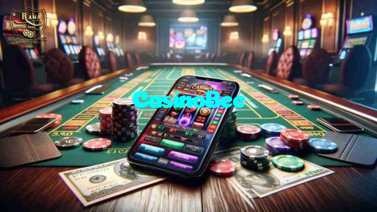 CasinoBee casino presented on mobile device in Pakistan with slots and live games